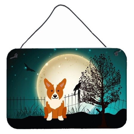Carolines Treasures Halloween Scary Corgi Wall or Door Hanging Prints BB2290DS812